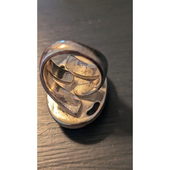 Stella & Dot Retired Odyssey Faceted Labradorite Sterling Adjustable Ring - Picture 5 of 8